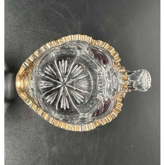 US Glass Cromwell Knobby Bulls Eye Moon and Stars Ruby Gold Trim Creamer 1915 - Picture 2 of 7